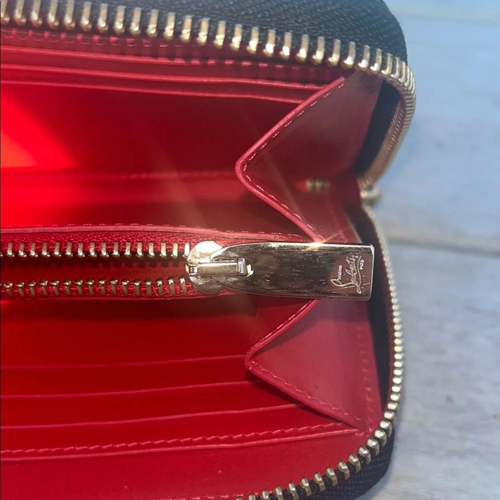 Christian Louboutin W/COA Panettone Studded zip-around Wallet